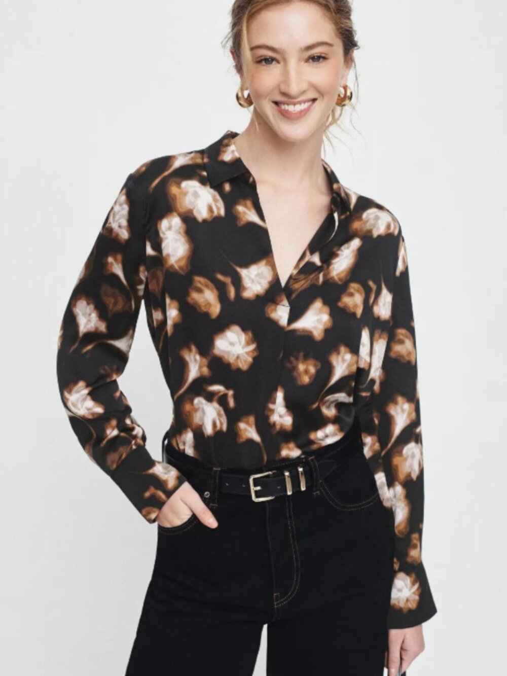 RTR-139 NIC + ZOE Golden Ginko Popover Shirt
